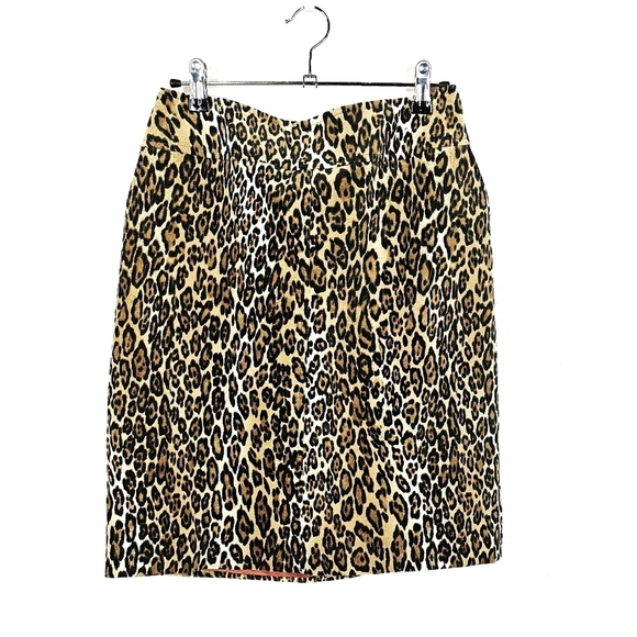 Worth Leopard Print Pencil Skirt - Picture 1 of 6